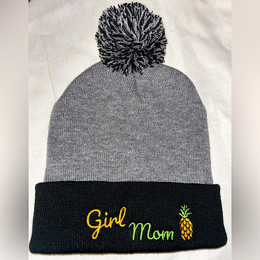 Beanie Girl Mom Pom Pom Hat Hand Crafted by RuMi’s Shade LLC